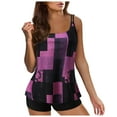 thumbnail image 1 of Plus Size Womens Swimsuits Tankini Swimsuit for Women 2024 Summer Two Piece Bathing Suits Print Sling Swim Tank Top With Shorts Beach Swimwear Summer, 1 of 6