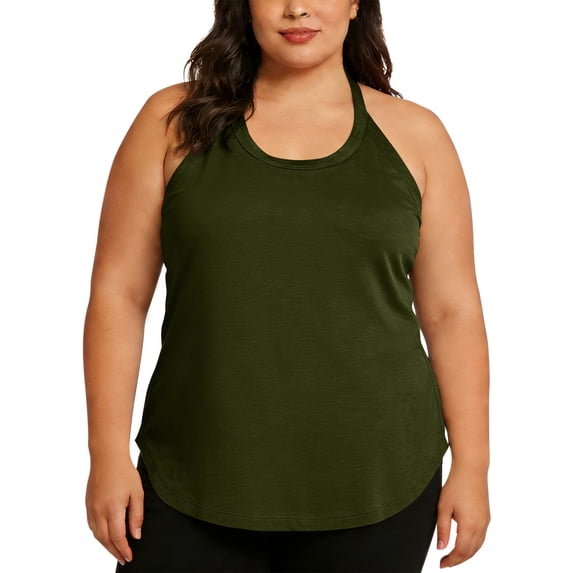 Plus Size Workout Tank Tops for Women Sleeveless Quick Dry Racerback Athletic Tees Summer Gym Yoga Shirts