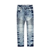 REASON CLOTHING Plus Size Wright Medium Wash Moto Jeans