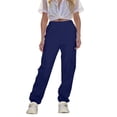 thumbnail image 1 of Plus Size Yoga Pants for Kids Girls Casual Cargo Pants, Elastic High Waisted Outdoor Hiking Jogger Pants, Wide Leg Loose Athletic Trousers with Pockets Loose Yoga Pants Comfy Dark Blue 5Y, 1 of 8