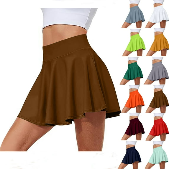 Plus Size Yoga Shorts Skirts for Womens Summer Fashion Sports Solid Color Pocket Yoga Pants Skirt With High Waist