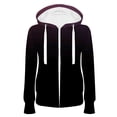 thumbnail image 1 of Plus Size Zip Up Hoodies for Womens Pullover Fashion Casual Hooded Slim Zipper Fleece Sweater Coat, 1 of 1