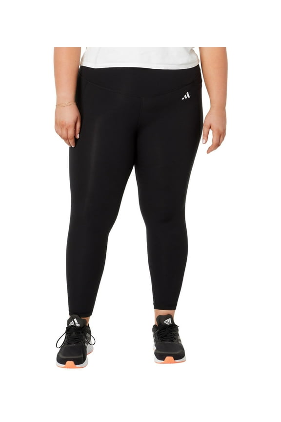 Women's Plus Size Optime Stash Pocket High Waisted 7/8 Tights, Black, 1X