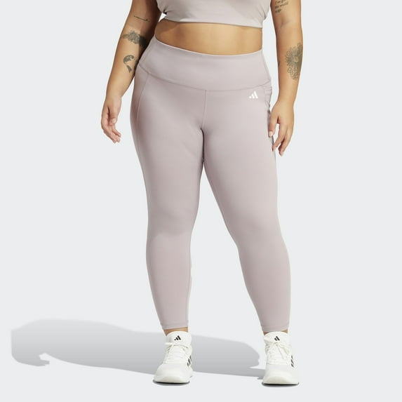Plus Size adidas Optime Stash Pocket 7/8 Training Leggings Color: Preloved Fig Size: 1X