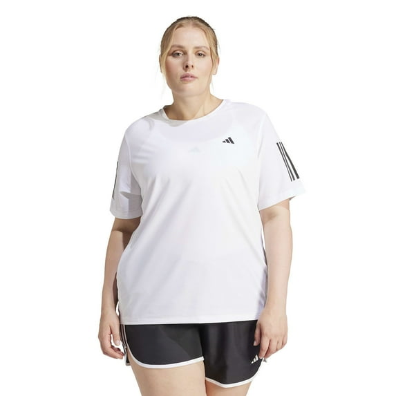 Plus Size adidas Own The Run Running T-Shirt Color: White Size: 2X