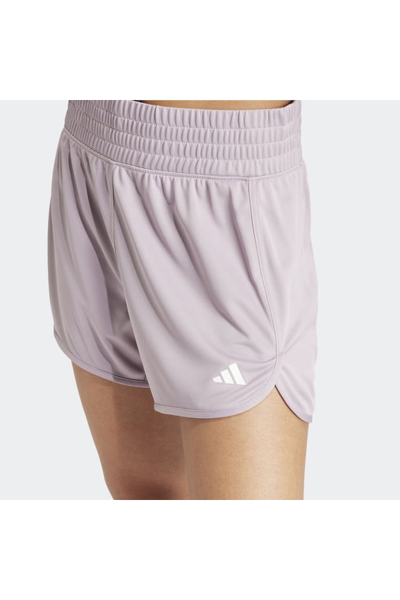 Plus Size adidas Pacer Essentials Knit High-Rise Shorts Color: Preloved Fig Size: 3X
