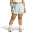 thumbnail image 1 of Plus Size adidas Pacer Essentials Knit High-Rise Shorts Color: Wonder Blue Size: 4X, 1 of 5