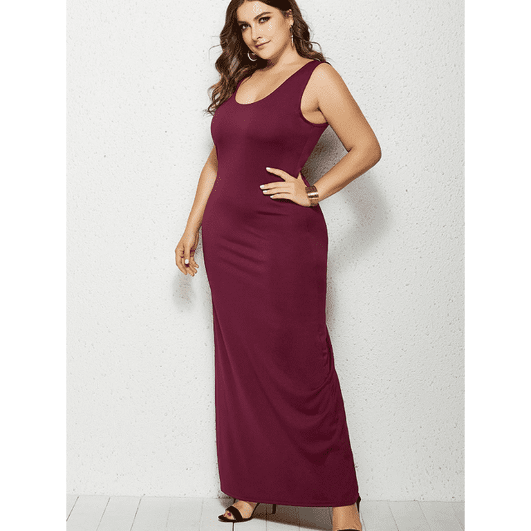 Plus size maxi dresses walmart online
