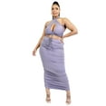 thumbnail image 1 of Plus Solid 2 Piece Halter Top Set, 1 of 2