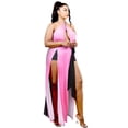 thumbnail image 1 of Plus Solid Cutout Halter Neck Waist Tie Maxi Dress, 1 of 2