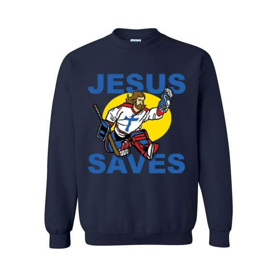 Plus Sweatshirts and Hoodies - Jesus Saves Hockey Goalie
