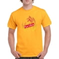 thumbnail image 1 of Plus Ultra Red Logo Men Gold T-Shirt, Male Large, 1 of 4