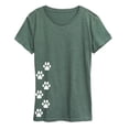 thumbnail image 1 of Instant Message - Vertical Pawprints - Women's Short Sleeve Graphic T-Shirt, 1 of 5