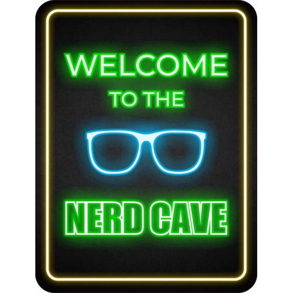Plus Welcome To The Nerd Cave Sign Warning Tin Sign Home Kitchen Farm Garden Garage Wall Decor 12X8Inch
