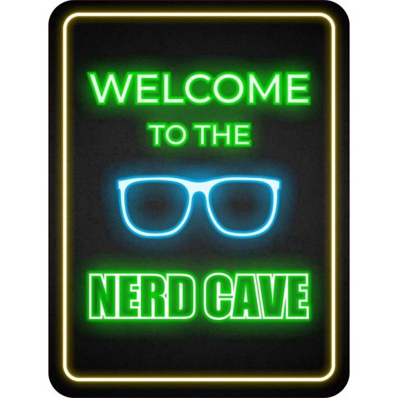 Plus Welcome To The Nerd Cave Sign Warning Tin Sign Home Kitchen Farm Garden Garage Wall Decor 12X8Inch