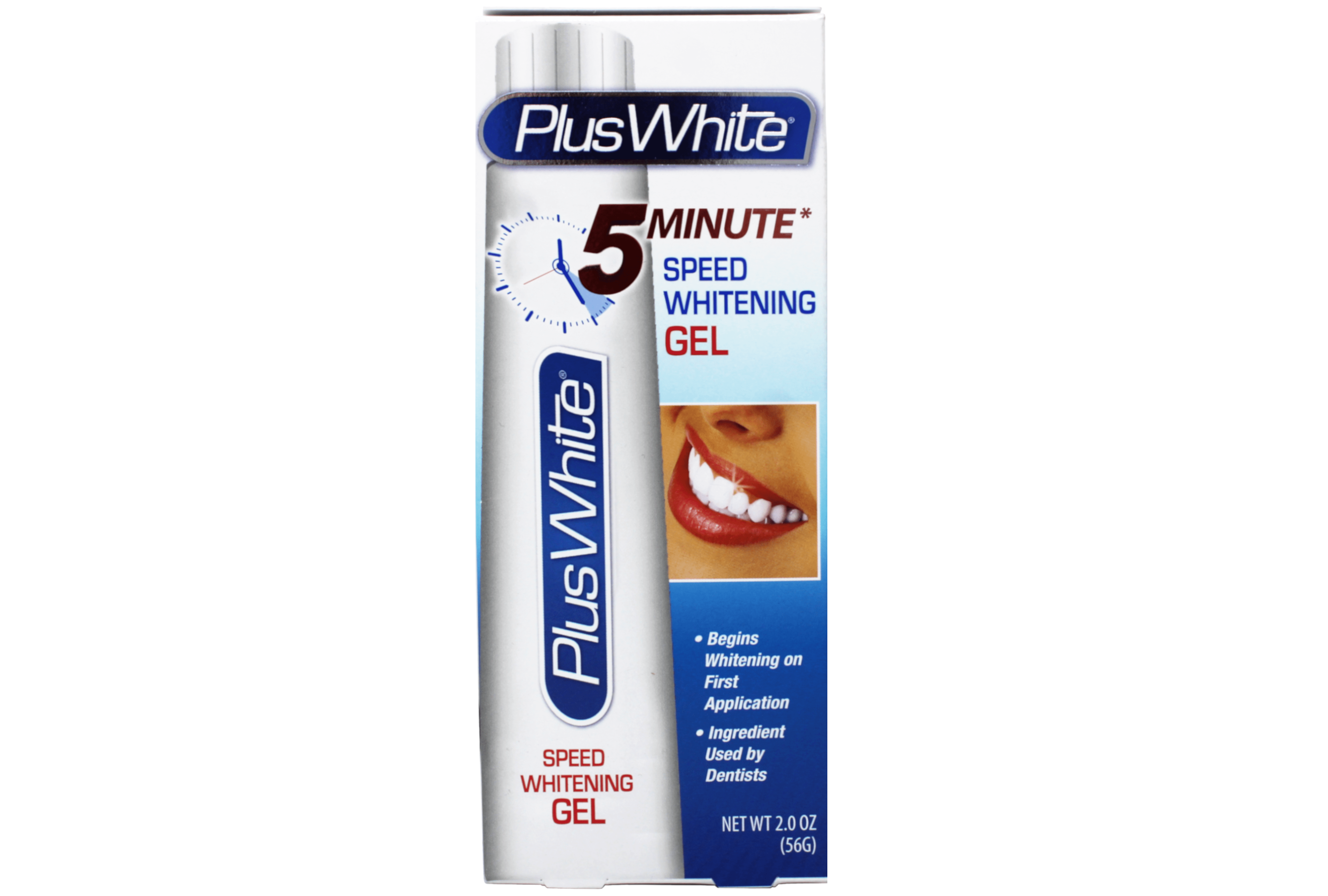 2 Pack - Plus White Speed Whitening Gel - 5 Minute Results - Professional at Home Teeth Whitening w/Dentist Approved Ingredient \u0026 Tooth Stain Remover (2 oz)