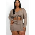 thumbnail image 1 of Plus Women Drawstring Cami Top & Skirt Set, 1 of 4