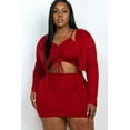 thumbnail image 1 of Plus Women Three-Piece Skirt Set - With Cardigan, 1 of 4