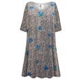 thumbnail image 1 of Plus size 2x Womens Short Sleeve Cheetah Hydrangea Designer Print Tunic Tops Casual Loose Fitting Flowy Shirts Blouses, 1 of 4