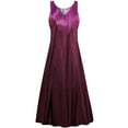 thumbnail image 1 of Plus size 3x Tall Womens Dress Burgundy Mirror Reflection Designer Print Sleeveless High V-Neck Princess Cut, 1 of 1
