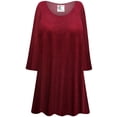 thumbnail image 1 of Plus size 5x Extra Tall Womens Long Sleeve Crimson Ember Tunic Tops Casual Loose Fitting Flowy Shirts Blouses, 1 of 4