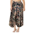 thumbnail image 1 of Plus size 5x Womens Midnight Red Garden Designer Print Swimsuit Cover Up Sarong, 1 of 4
