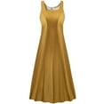 thumbnail image 1 of Plus size 7x Extra Tall Womens Dress Saffron Glow Sleeveless Square Neck Princess Cut, 1 of 4