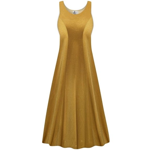 Plus size 7x Womens Dress Saffron Glow Sleeveless Princess Cut