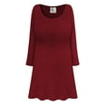 thumbnail image 1 of Plus size 9x Petite Womens Long Sleeve Warm Super Soft Burgundy Ribbed Knit Shirts Blouses, 1 of 4