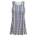 thumbnail image 1 of Plus size 9x Womens Sleeveless Moroccan Blue Dream Print Tunic Tops Casual Loose Fitting Flowy Shirts Blouses, 1 of 4