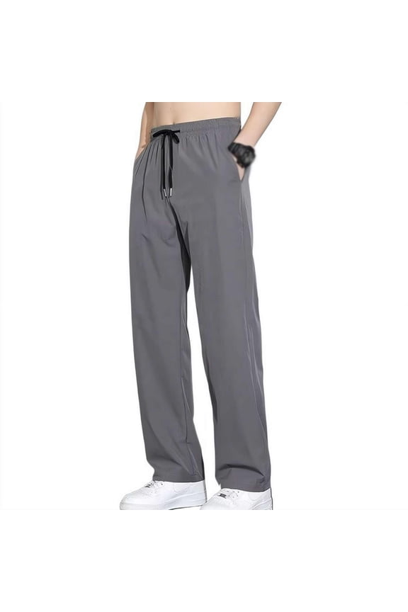 Plus-size Lightweight Breathable Straight Leg Pants for Men