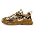 thumbnail image 1 of Plus-size Men's Shoes: Thick-soled Golden Sneakers Student Anti-slip Running Shoes, Soft-soled Trendy Shoes with Mesh Breathable Design, Height-increasing Casual Shoes,, 1 of 9
