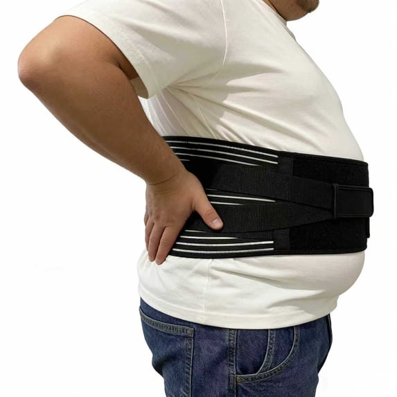 Plus size S-5XL Back Braces for Lower Back Pain Relief with 6 Stays, Breathable Back Support Belt for Men/Women for work , Anti-skid lumbar support belt with 16-hole Mesh for sciatica