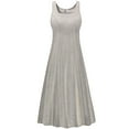 thumbnail image 1 of Plus size Womens Dress Essential Taupe Designer Print Sleeveless Square Neck Princess Cut, 1 of 1
