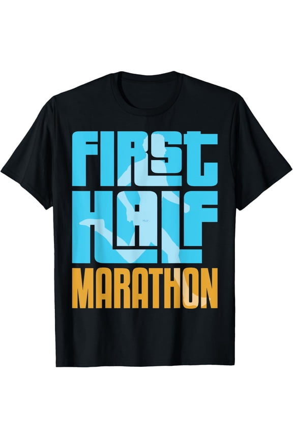 Plus size clothing First Half Marathon HM For Running Boys Men Runner T-Shirt