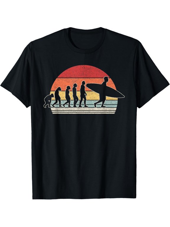 Plus size clothing Retro Vintage Surfing Evolution Surfer Gift Surf T-Shirt