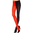 thumbnail image 1 of Plus size opaque jester tights 748Q-BLACK/RED, 1 of 4