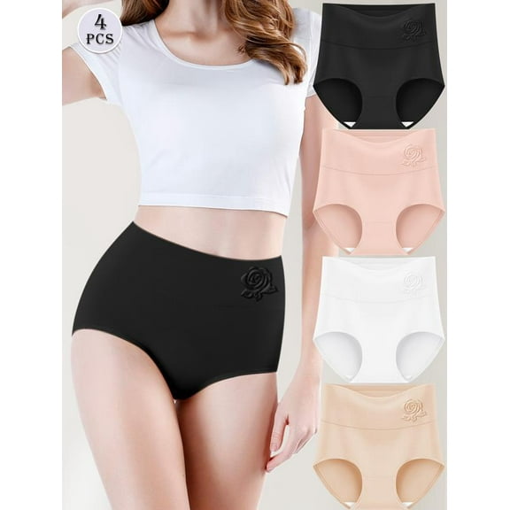 Plus-size women's high-waisted hip-lifting and tummy-control briefs