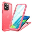 thumbnail image 1 of PlusAcc For iPhone 14 Pro Max Waterproof Shockproof Dustproof Case with Built-in Clear Screen Protector Rugged Cover - Pink, 1 of 8