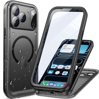 PlusAcc Magnetic Waterproof Case for iPhone 17 Pro Compatible with MagSafe Heavy Duty Shockproof 360 Full Body with Screen Camera Protector - Black