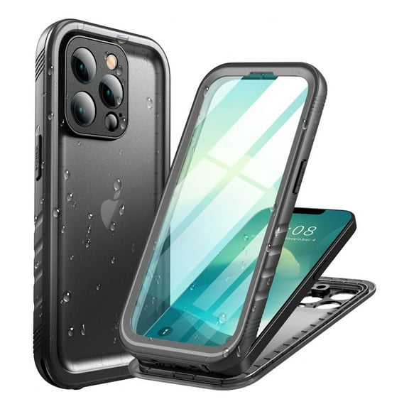 PlusAcc Waterproof Case for iPhone 13 Pro Underwater Dustproof Antishock Hard Bumper - Black