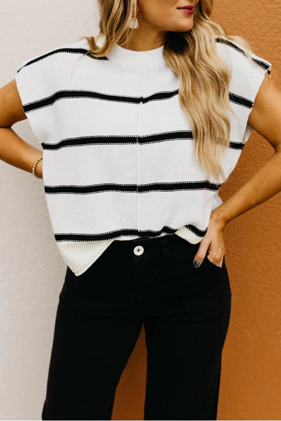 Elegant Striped Swing Tee: Cozy Comfort & Chic!