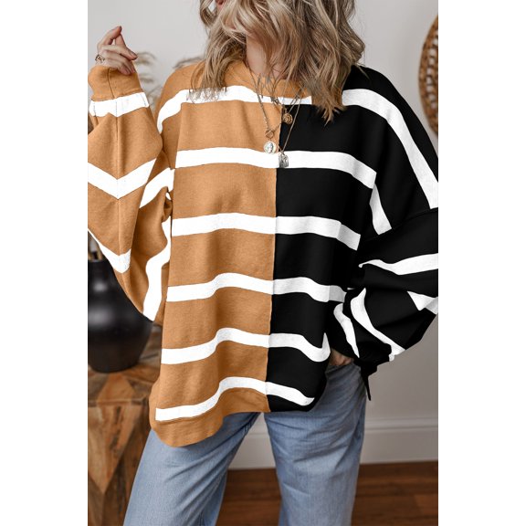 Plusashion Elevate Your Style with Our Chic French Beige Oversized Sweater!