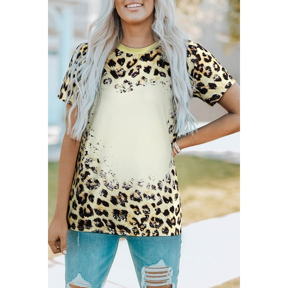Plusashion Vibey Leopard Tee: Chic, Comfortable, S-XL