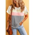 thumbnail image 1 of Plusashion Vibrant Color Block Ribbed Tee - Chic & Cozy Fit!, 1 of 8