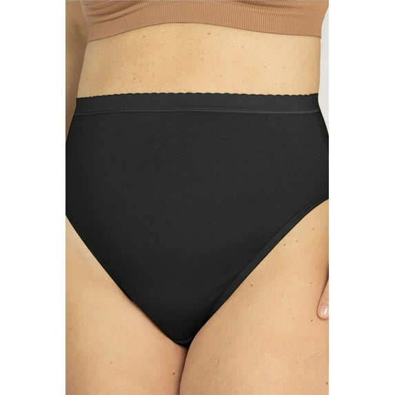 Plusform Instant Shaping Cotton Hi Cut Briefs, 3-Pack 387201