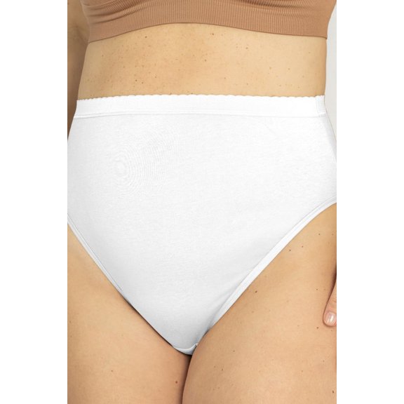 Plusform Instant Shaping Cotton Hi Cut Briefs, 3-Pack 387201