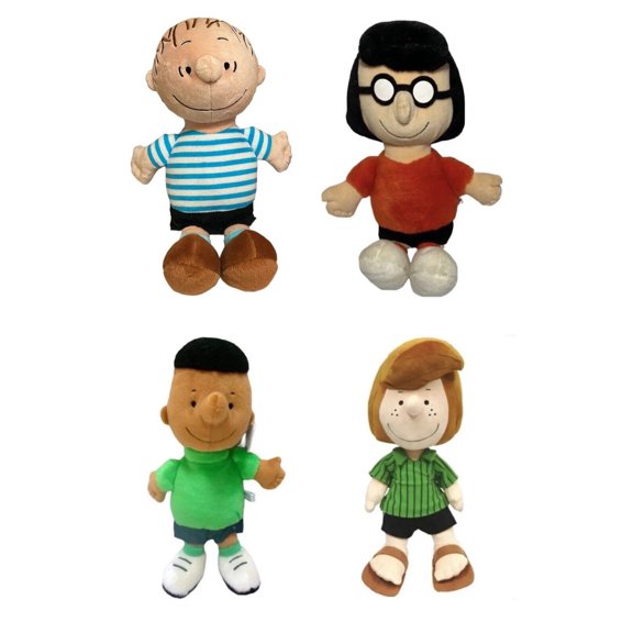 Plush 12" Green Peppermint Patty Franklin Linus Marcy Marcie 4 Dolls NEW Snoopy