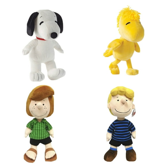 Plush 12" Snoopy Schroeder Woodstock Peppermint Patty Set 4pc Gift Rare Dolls New