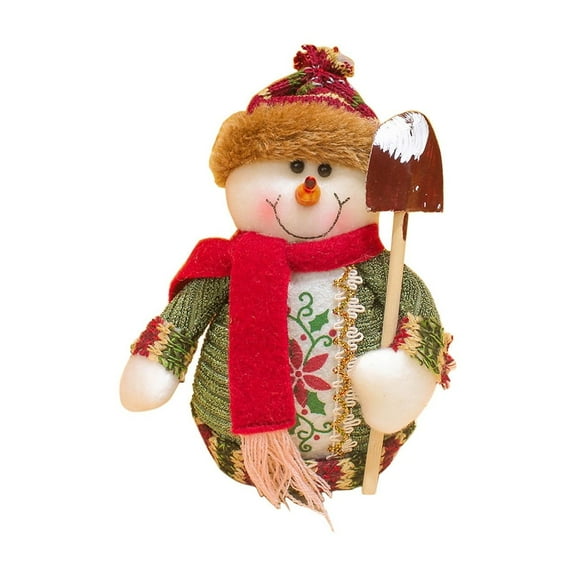Plush 5inch Snowman Doll Tabletop Decorations, Small Size Snowman Ornaments for Home Bathroom Kitchen Table Indoor Xmas Birthday Party Winter Décor